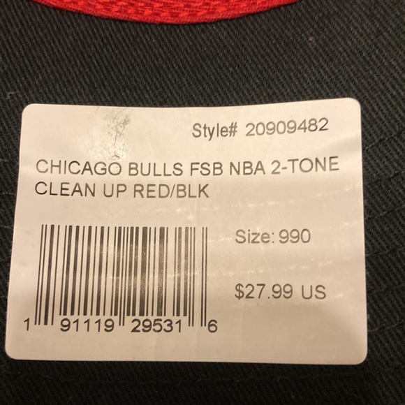 Chicago Bulls FSB NBA 2-Tone Clean Up Red/Black Cap - Picture 9 of 9